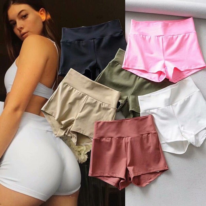 Sexy High Waist Yoga Sports Shorts Stretch Pants Shorts