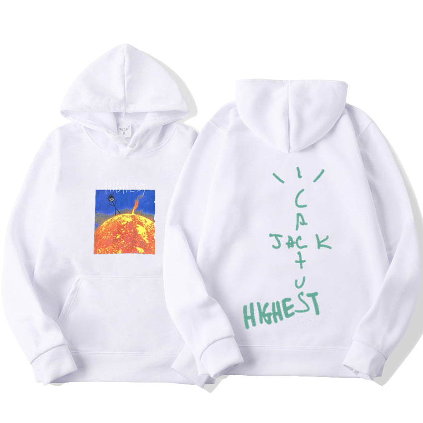 Spring Autumn Tide TRAVIS SCOTT Stickman Sun Print Hoodie