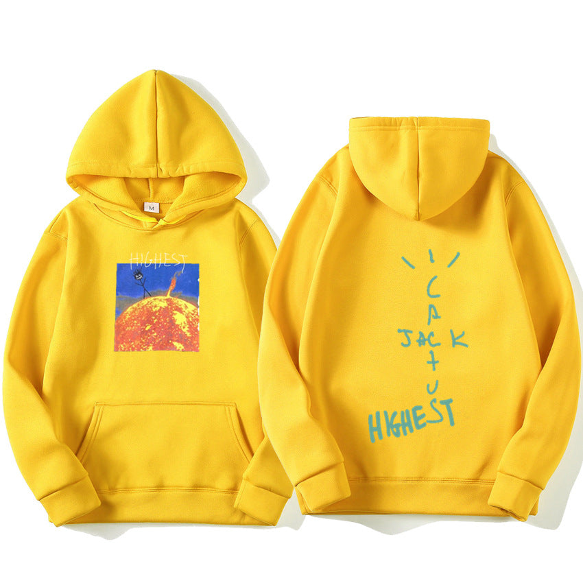 Spring Autumn Tide TRAVIS SCOTT Stickman Sun Print Hoodie