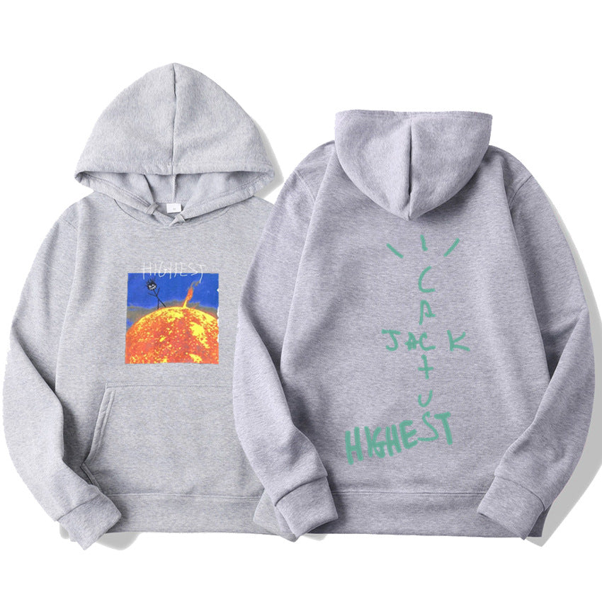 Spring Autumn Tide TRAVIS SCOTT Stickman Sun Print Hoodie