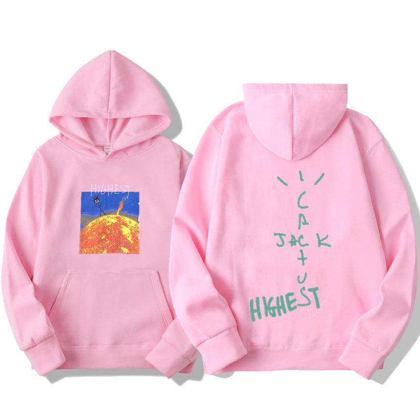Spring Autumn Tide TRAVIS SCOTT Stickman Sun Print Hoodie
