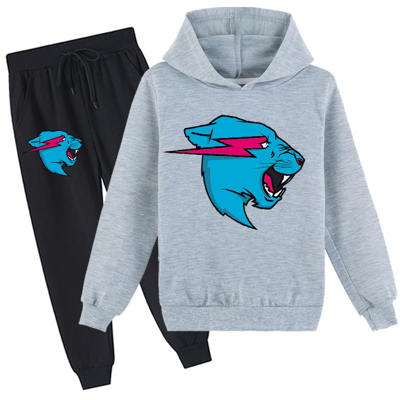Mr. Beast Lightning Cat Jogger and Hoodie Set