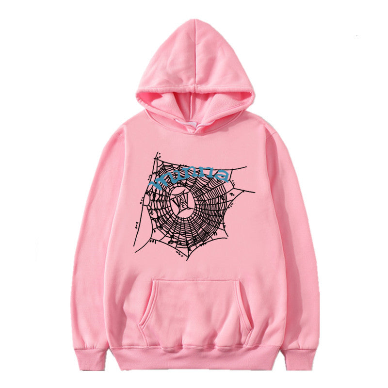 2023 Fashion Hip Hop Hooded Sweater Men And Women WUNNA Spider Web Sweatshirt Hoodie