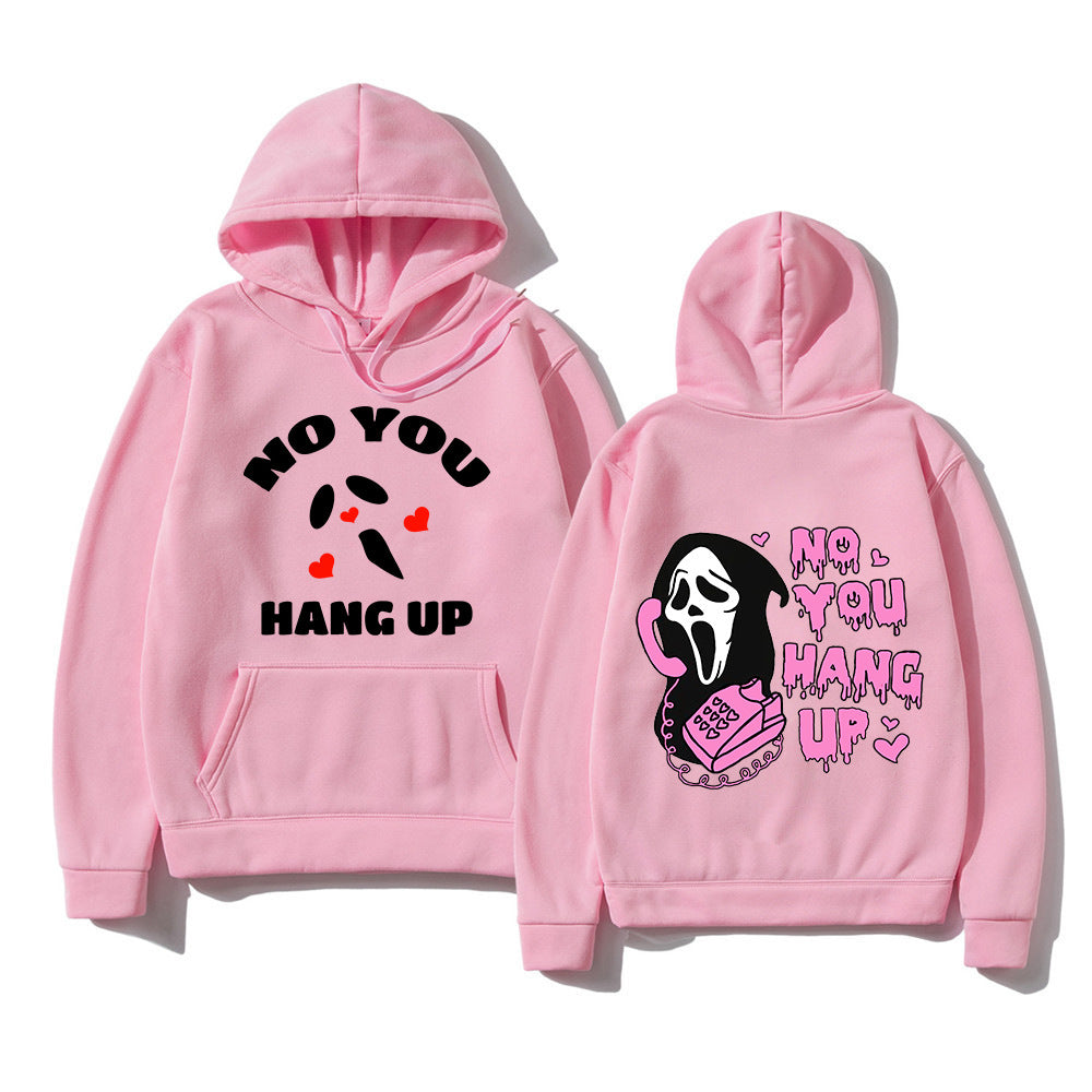 Halloween Hoodie Men Harajuku Aesthetic Scream 6 No You Hang