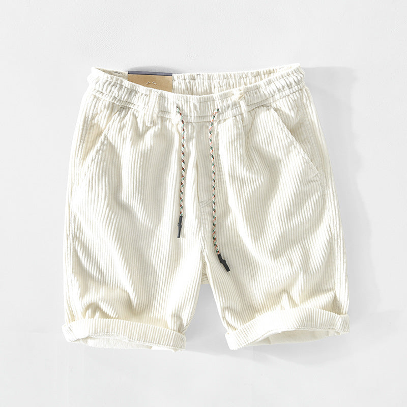 T102 Spring/Summer New Men&#039;s Cotton Corduroy Casual Shorts One Drop Delivery