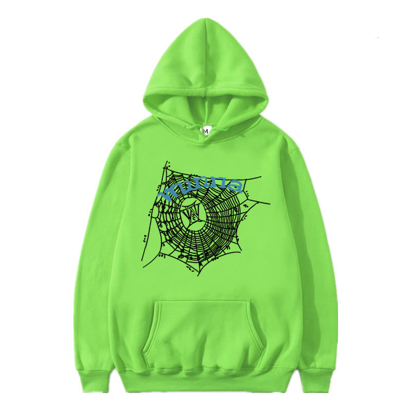 2023 Fashion Hip Hop Hooded Sweater Men And Women WUNNA Spider Web Sweatshirt Hoodie