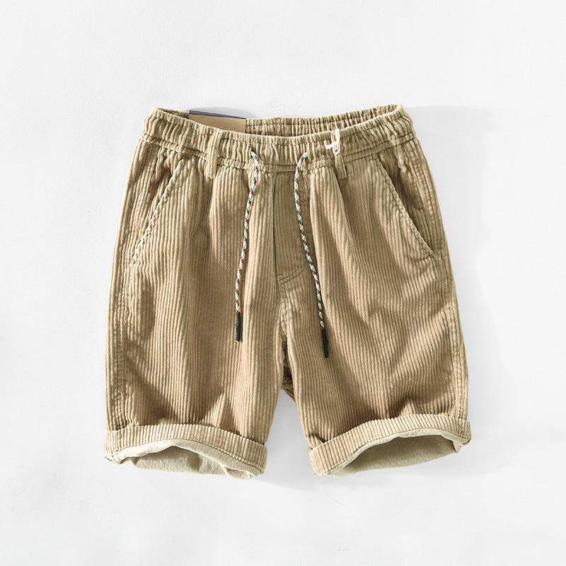 T102 Spring/Summer New Men&#039;s Cotton Corduroy Casual Shorts One Drop Delivery