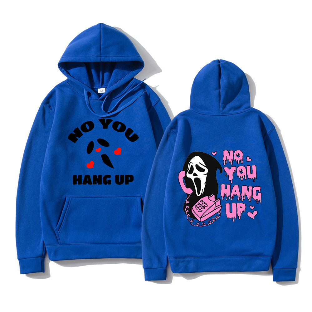 Halloween Hoodie Men Harajuku Aesthetic Scream 6 No You Hang