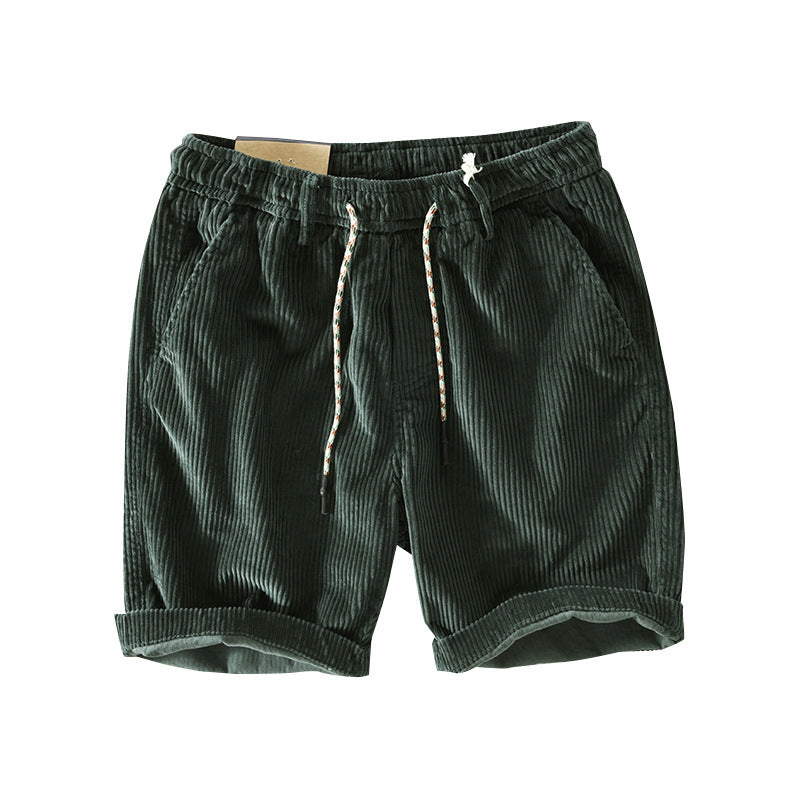T102 Spring/Summer New Men&#039;s Cotton Corduroy Casual Shorts One Drop Delivery