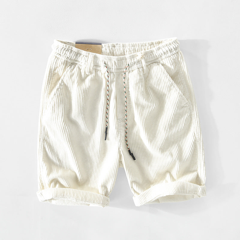T102 Spring/Summer New Men&#039;s Cotton Corduroy Casual Shorts One Drop Delivery