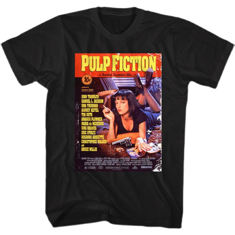 1994 Pulse Fiction Pulp Fiction Quentin Mia Wallace Movie Co-brand Short T-shirt For Men And Women