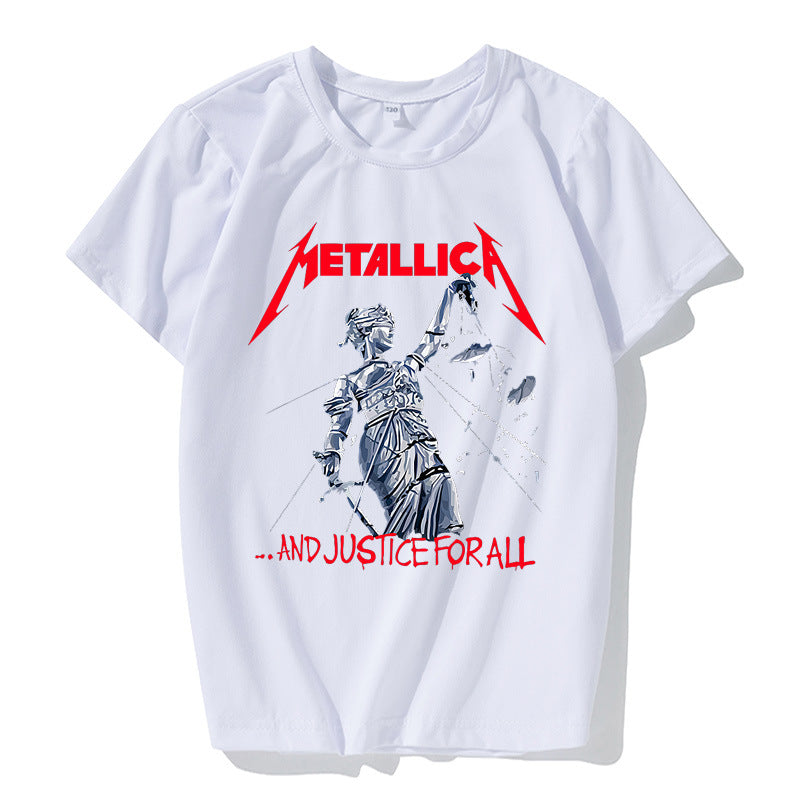Summer Anime Print Short Sleeve Skull Head Print Men Ladies Casual T-Shirt Polyester Cotton Short Sleeve Multicolor Optional T-Shirt