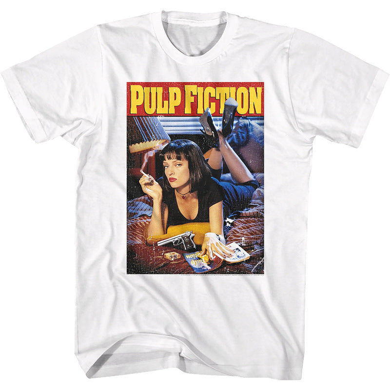 1994 Pulse Fiction Pulp Fiction Quentin Mia Wallace Movie Co-brand Short T-shirt For Men And Women