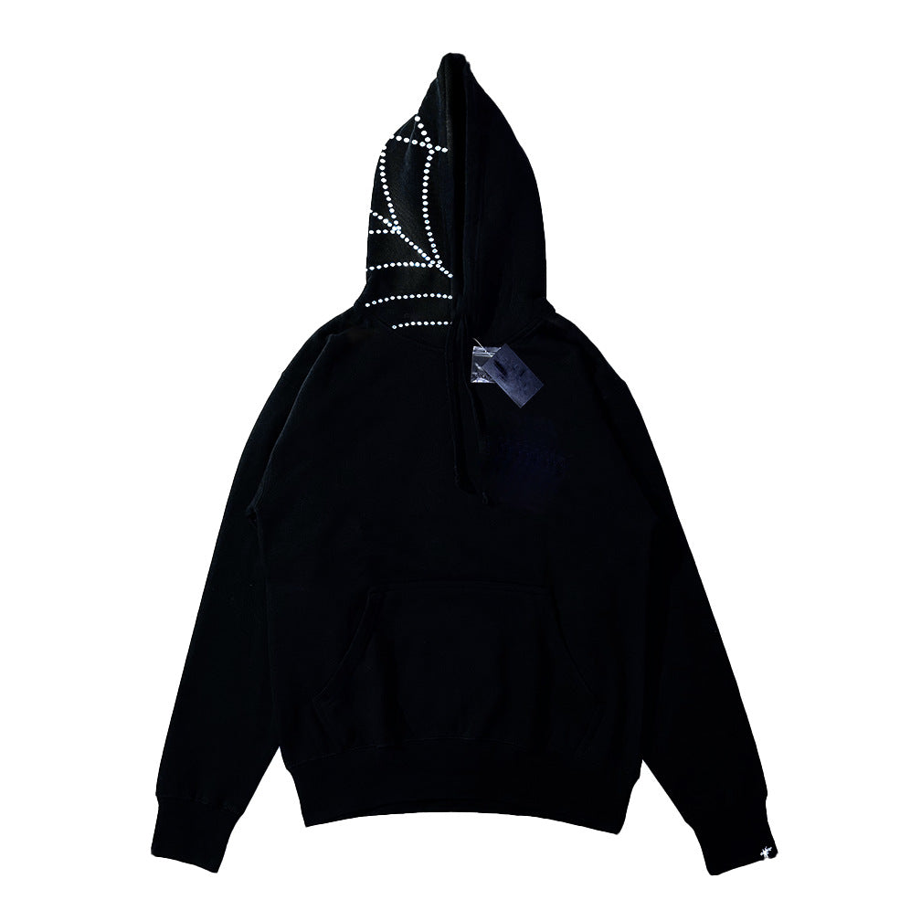 Y2k Hot Diamond Printed Loose Zipper Hoodie Women&#039;s Thickened Warm Harajuku Jacket Street Photograph Korean Style Sweater