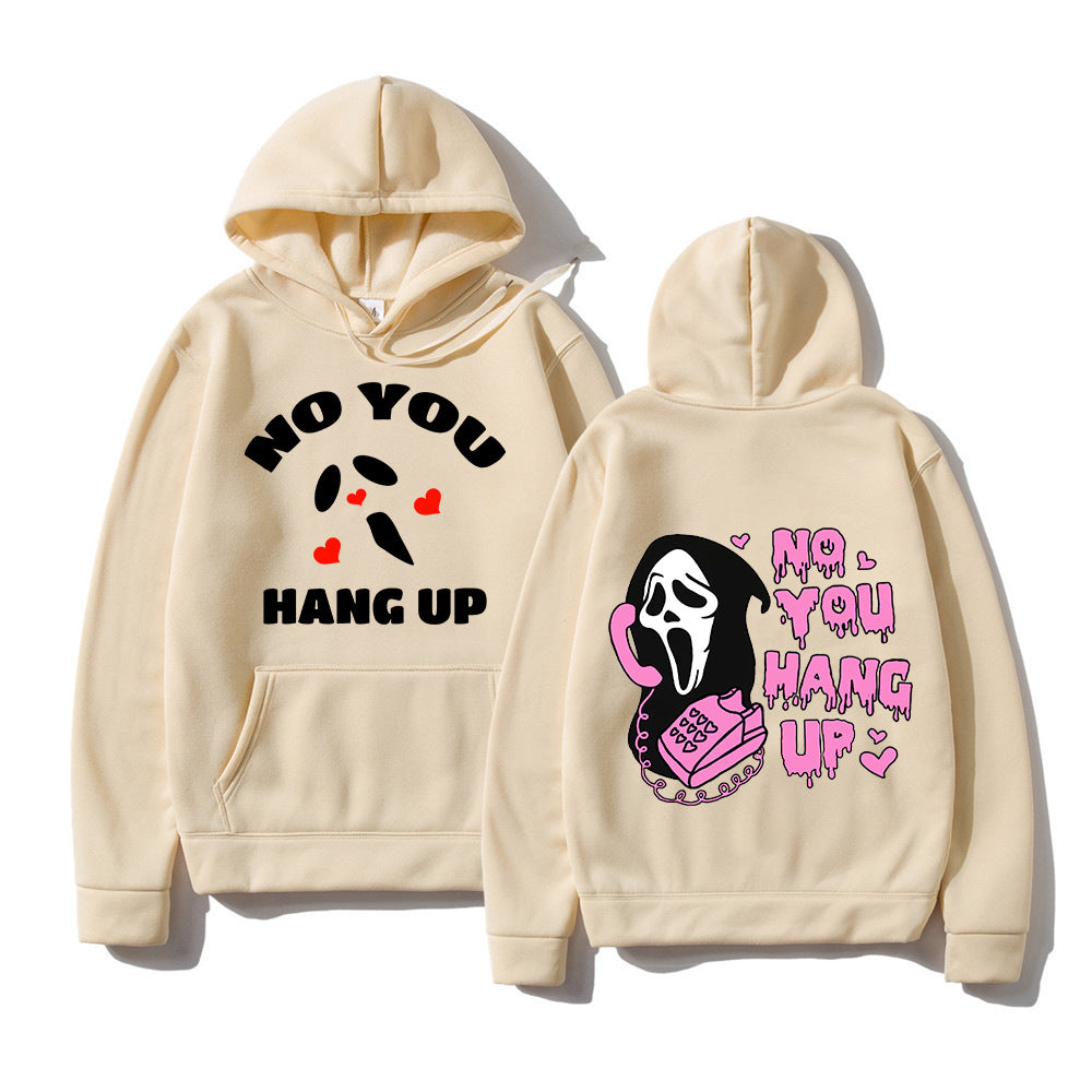 Halloween Hoodie Men Harajuku Aesthetic Scream 6 No You Hang