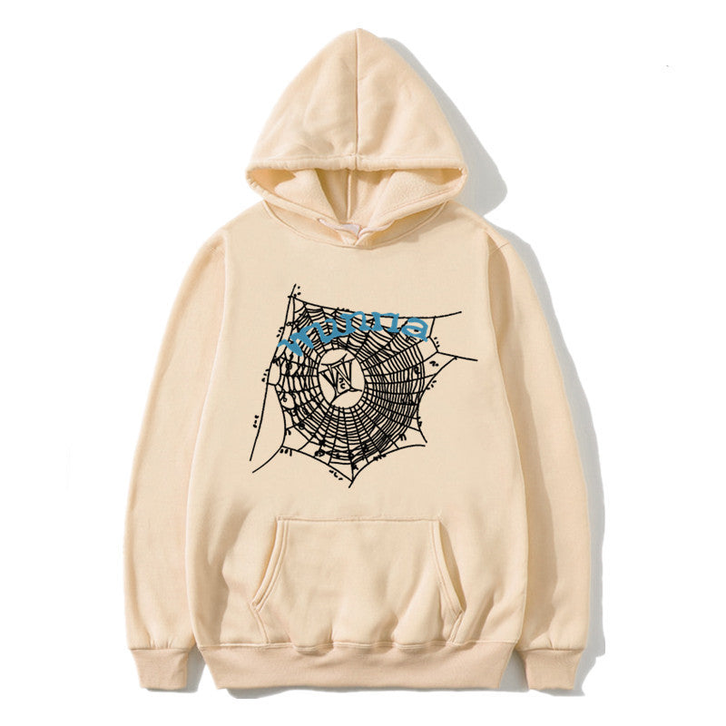 2023 Fashion Hip Hop Hooded Sweater Men And Women WUNNA Spider Web Sweatshirt Hoodie