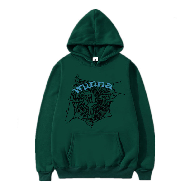 2023 Fashion Hip Hop Hooded Sweater Men And Women WUNNA Spider Web Sweatshirt Hoodie