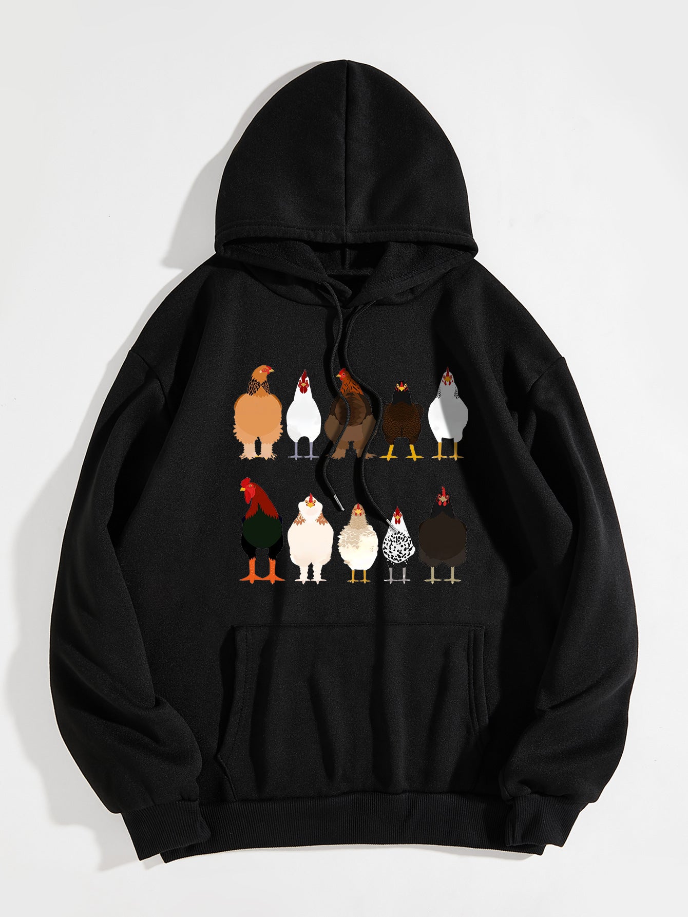 Turkey Thanksgiving Hoodie European And American Hoodie Plain Letter Sweatshirt Oversized Hoodie