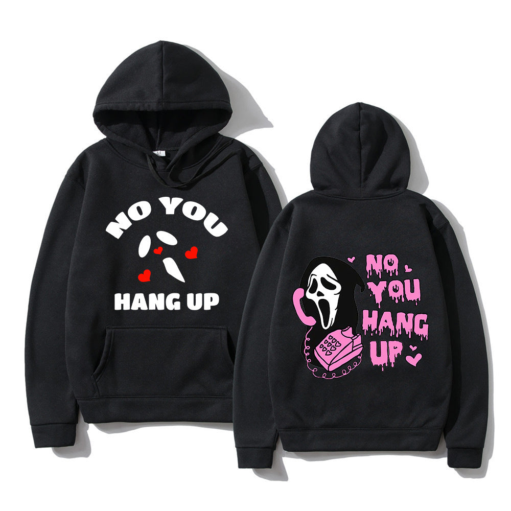 Halloween Hoodie Men Harajuku Aesthetic Scream 6 No You Hang
