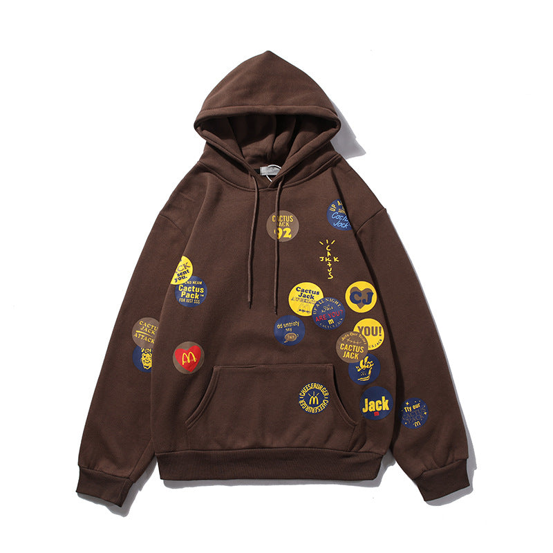 Travis Scott CactusMcDonald&#039;s McDonald&#039;s Foam Print Men&#039;s And Women&#039;s Hoodie