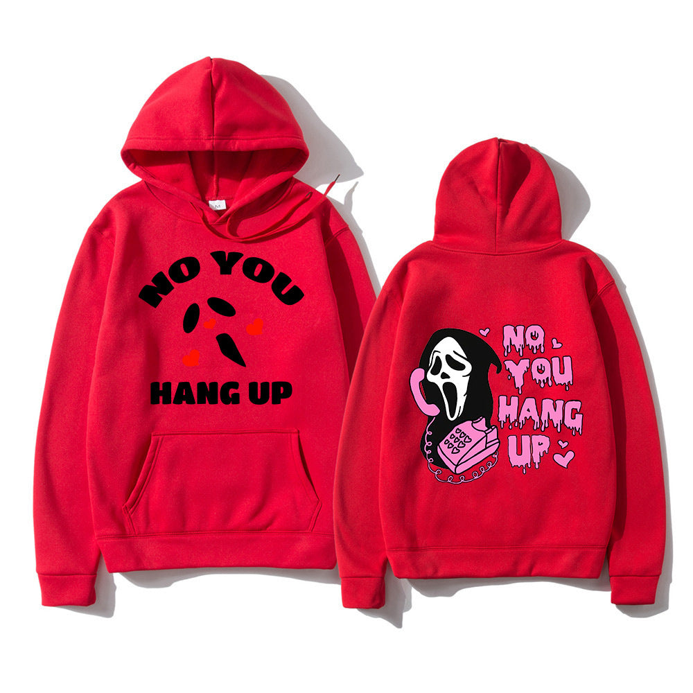 Halloween Hoodie Men Harajuku Aesthetic Scream 6 No You Hang