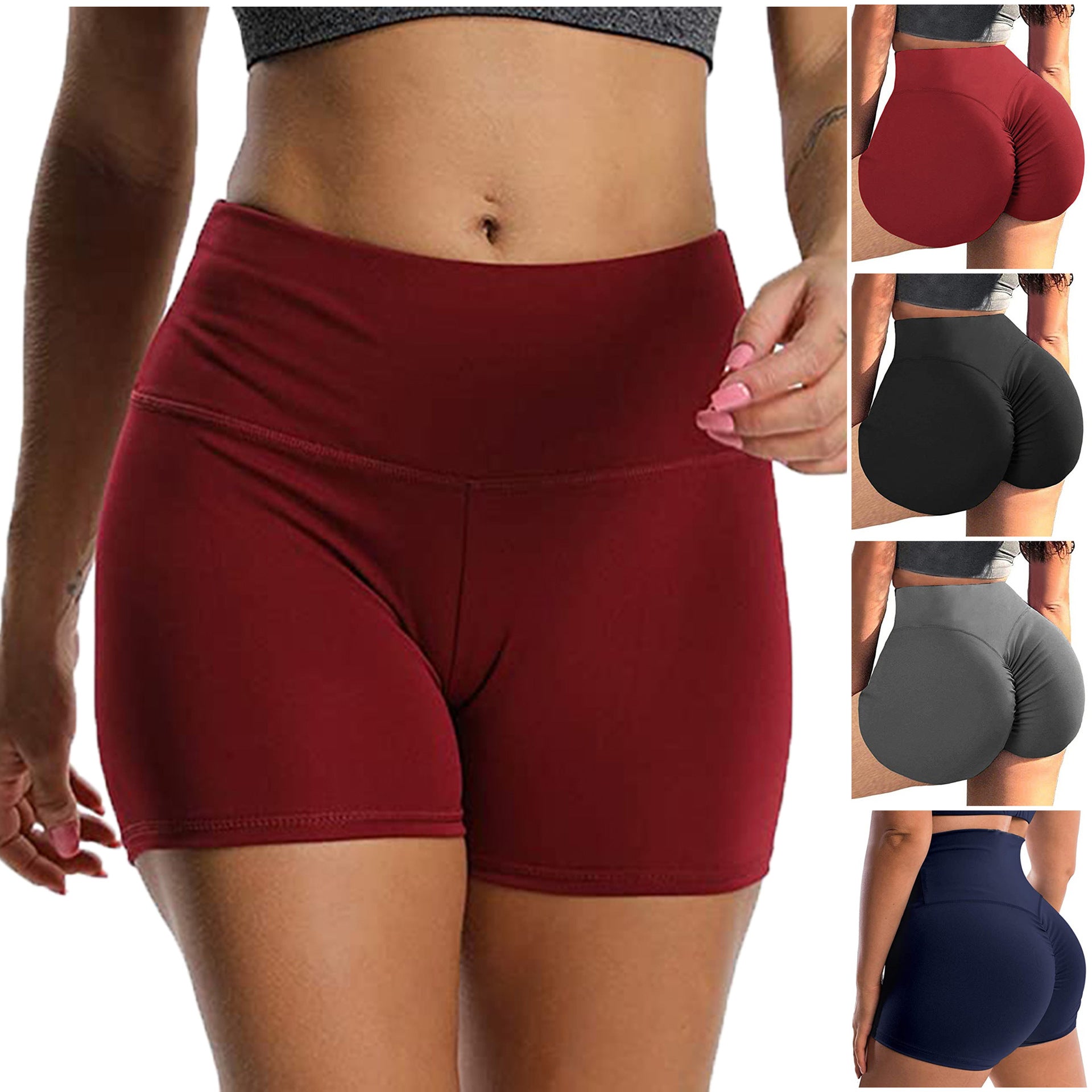 High Waist Hip Lift Yoga Shorts
