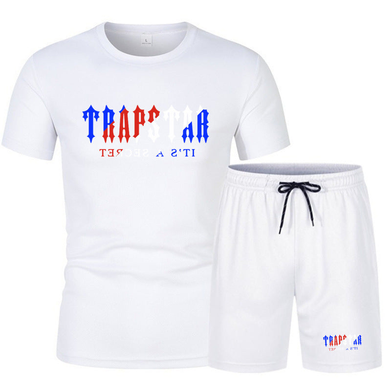 2023 Cross-border New Summer Men&amp;#039;s Short-sleeved T-shirt Shorts Casual Sportswear Two-piece Suit T-shirt