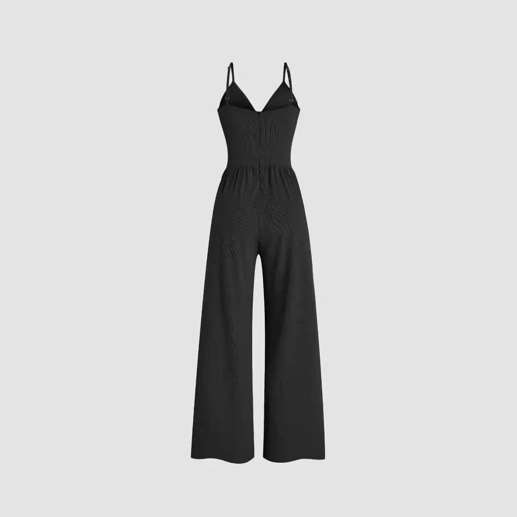 Summer Pants Set Multi-color Temperament Commuter Sling Waist Fashion Casual Jumpsuit