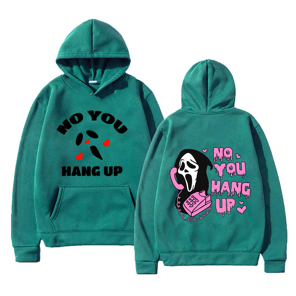 Halloween Hoodie Men Harajuku Aesthetic Scream 6 No You Hang