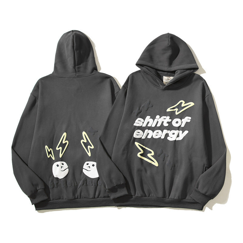 Pure Cotton Jacket Travis Scott American Retro High Street Lightning Energy Transfer Street Hoodie Sweatshirt