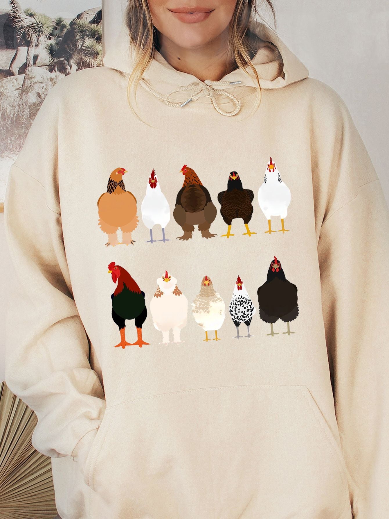 Turkey Thanksgiving Hoodie European And American Hoodie Plain Letter Sweatshirt Oversized Hoodie