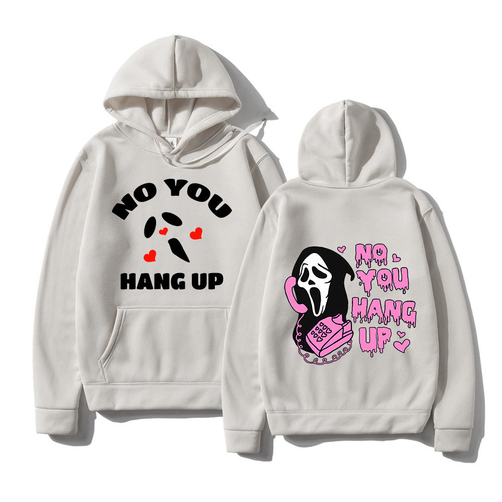 Halloween Hoodie Men Harajuku Aesthetic Scream 6 No You Hang
