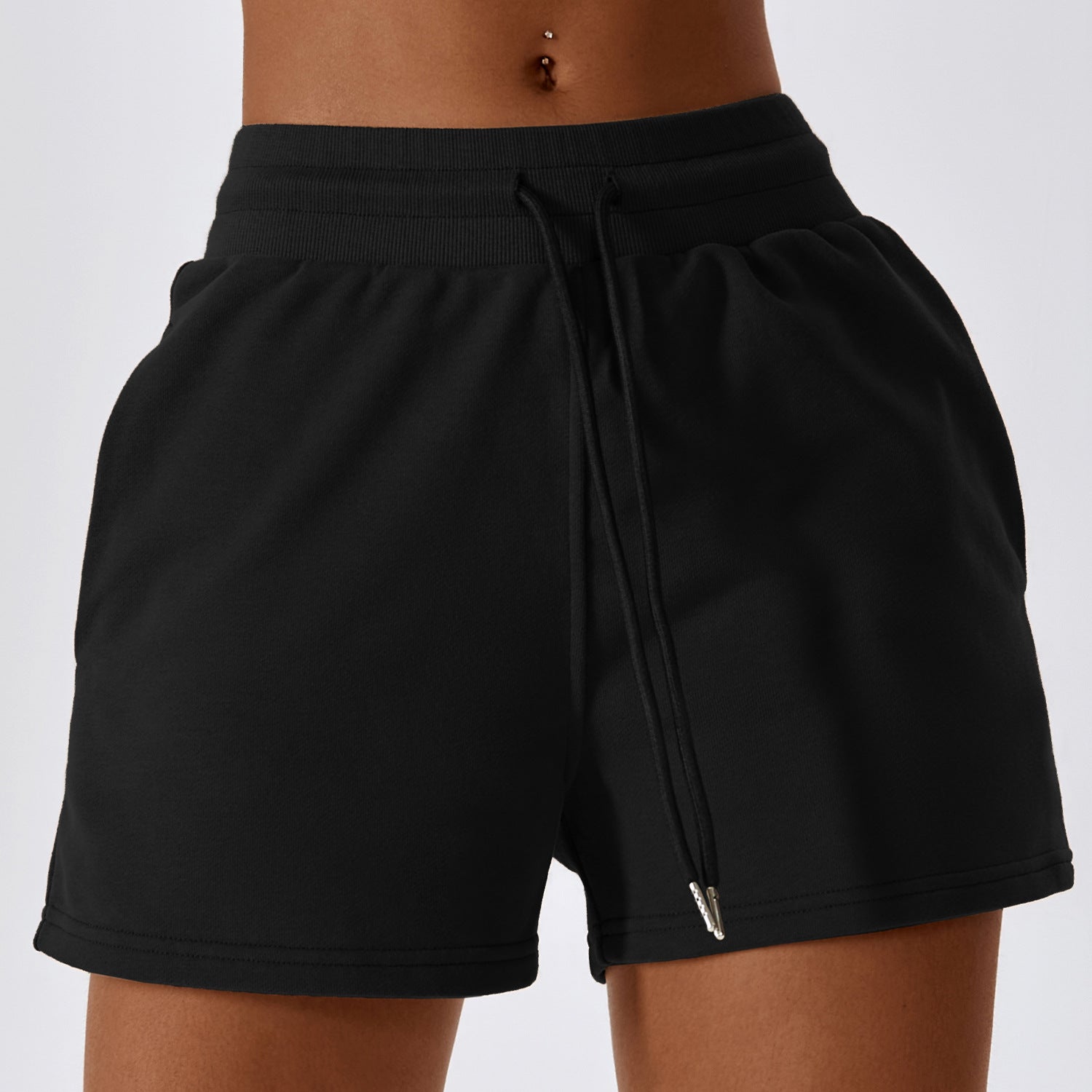 Zechuang Autumn And Winter Drawstring Loose Sports Shorts Women&#039;s Outdoor Straight Sweatpants Casual Sports Sweatshirt Shorts 8235