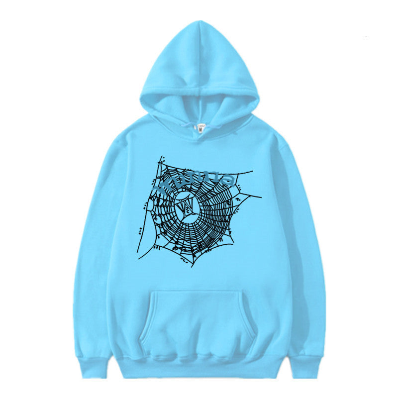 2023 Fashion Hip Hop Hooded Sweater Men And Women WUNNA Spider Web Sweatshirt Hoodie