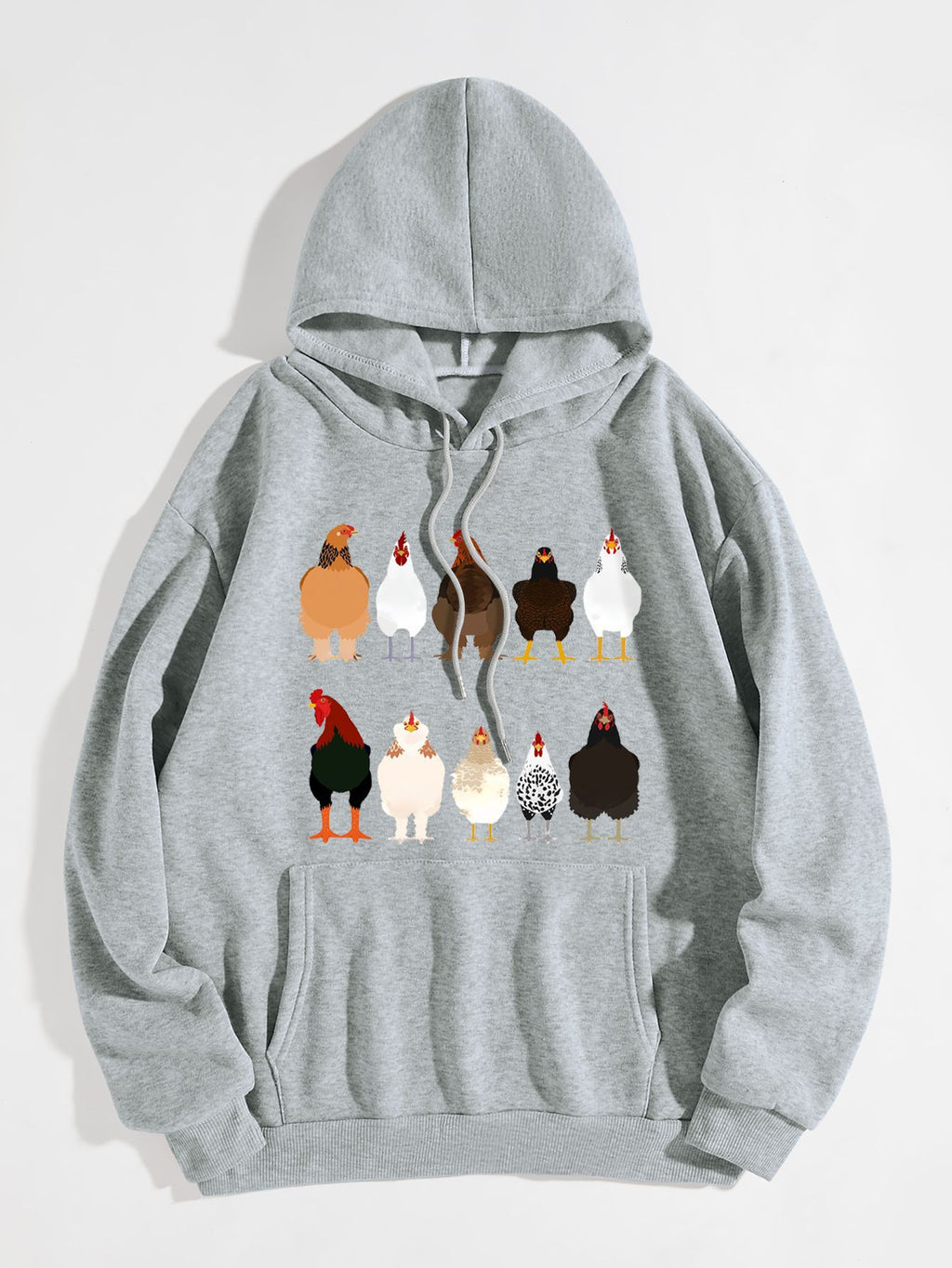 Turkey Thanksgiving Hoodie European And American Hoodie Plain Letter Sweatshirt Oversized Hoodie
