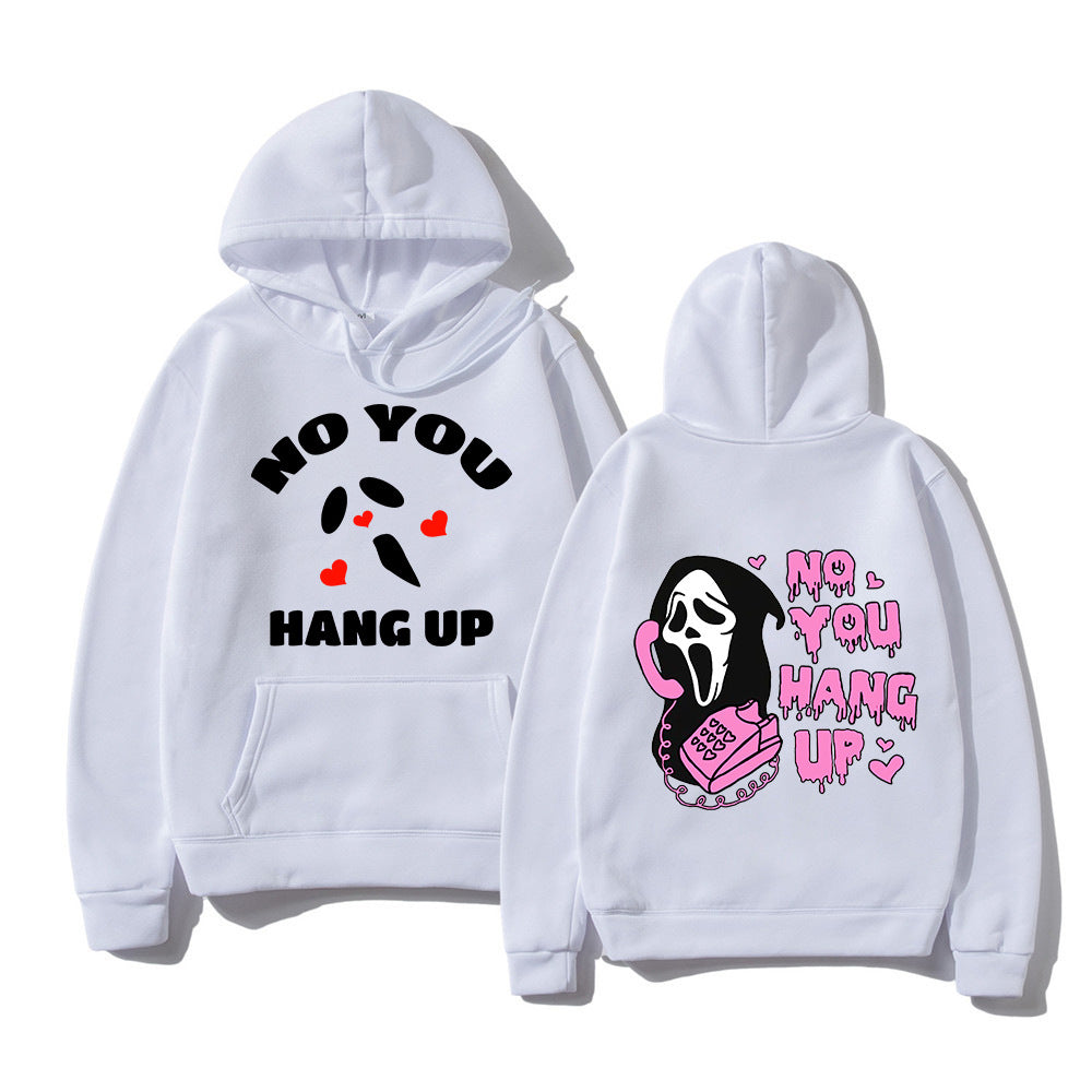 Halloween Hoodie Men Harajuku Aesthetic Scream 6 No You Hang