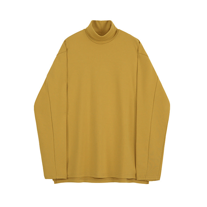 Autumn And Winter Turtleneck Bottoming Shirt Men&#039;s Korean-style Trendy Loose Long-sleeved T-shirt Inner T-shirt Top