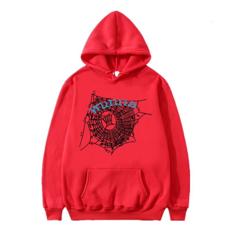 2023 Fashion Hip Hop Hooded Sweater Men And Women WUNNA Spider Web Sweatshirt Hoodie