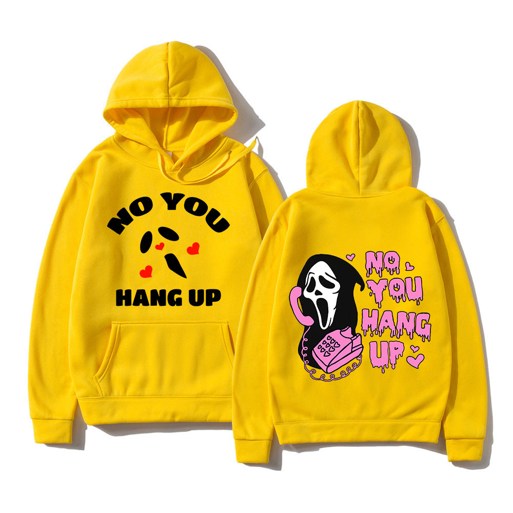 Halloween Hoodie Men Harajuku Aesthetic Scream 6 No You Hang