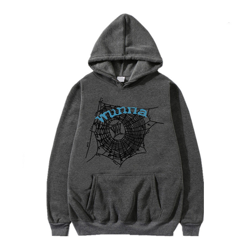 2023 Fashion Hip Hop Hooded Sweater Men And Women WUNNA Spider Web Sweatshirt Hoodie