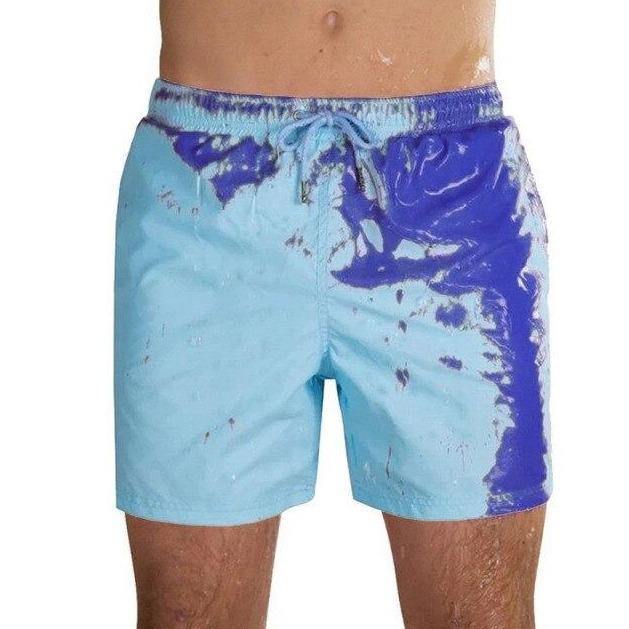 Magical Change Color Beach Shorts Summer Men Swimming Trunks Swimwear Swimsuit Quick Dry bathing shorts Beach Pant Drop shipping
