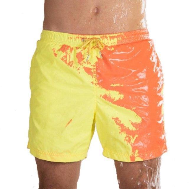 Magical Change Color Beach Shorts Summer Men Swimming Trunks Swimwear Swimsuit Quick Dry bathing shorts Beach Pant Drop shipping