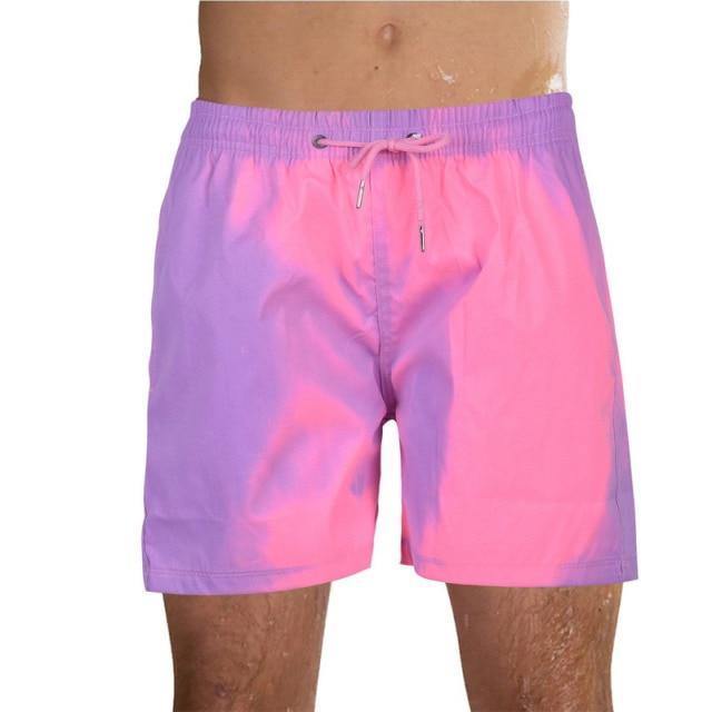 Magical Change Color Beach Shorts Summer Men Swimming Trunks Swimwear Swimsuit Quick Dry bathing shorts Beach Pant Drop shipping