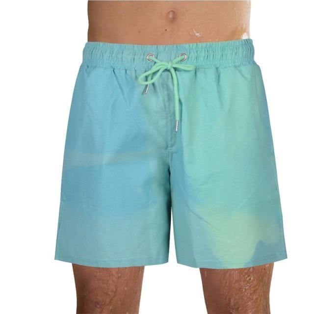 Magical Change Color Beach Shorts Summer Men Swimming Trunks Swimwear Swimsuit Quick Dry bathing shorts Beach Pant Drop shipping