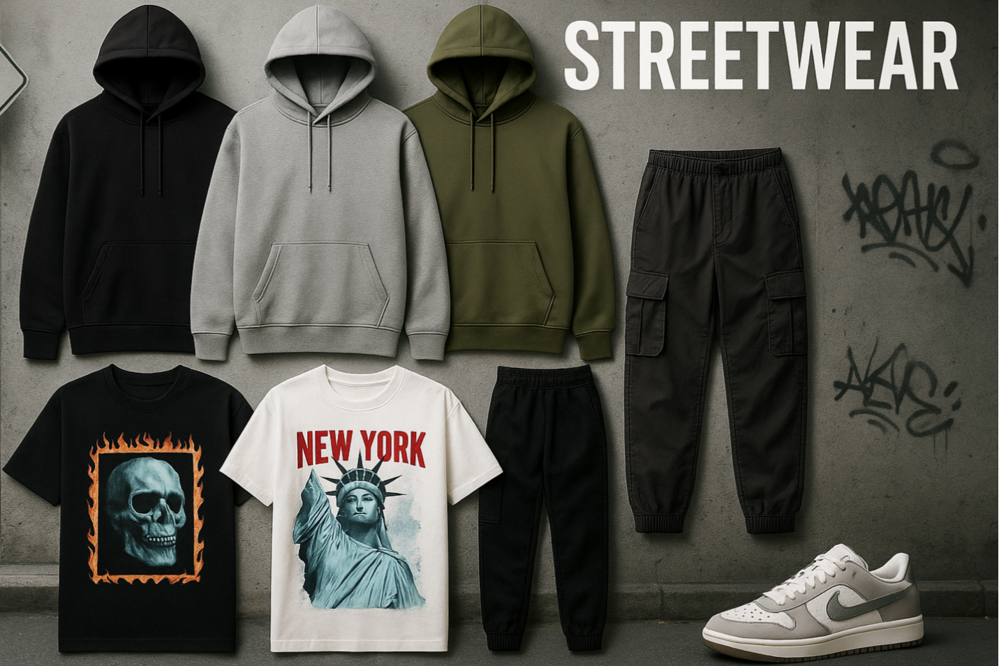 street wear such as hoodies,tshirt etc